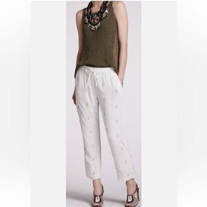 LeifNotes Anthropologie Pull-on Pointed Cressida Crops Pants Size 12
